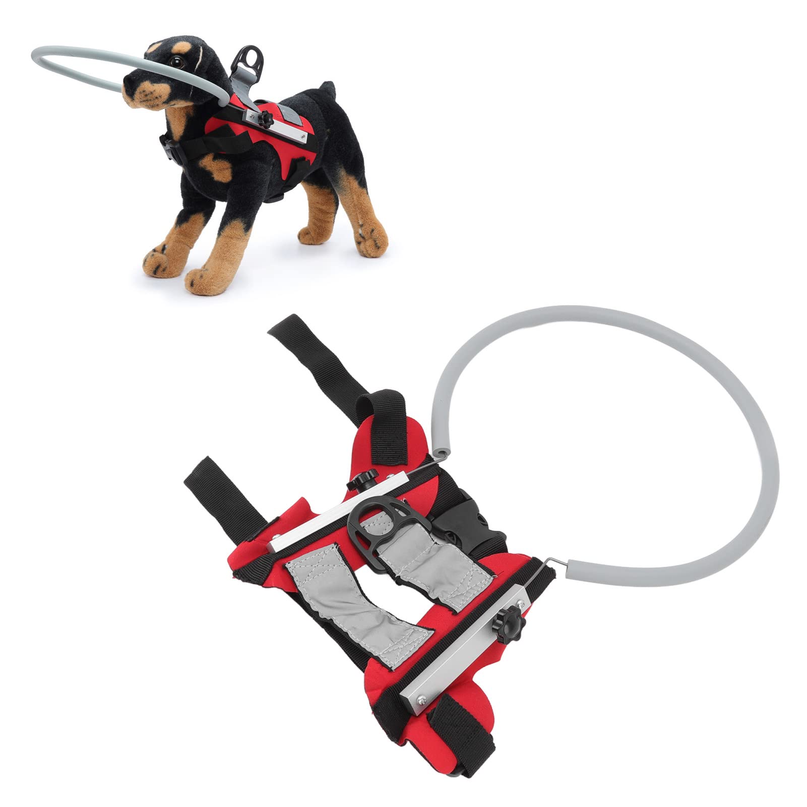 Pet Blind Halo Práctica Prevención de Colisiones, Arnés Ligero de Halo Ciego con Efecto Reflectante para Perros Ciegos Gatos, Disponible para Cualquier Cachorro con Discapacidad Visual (S Diámetro