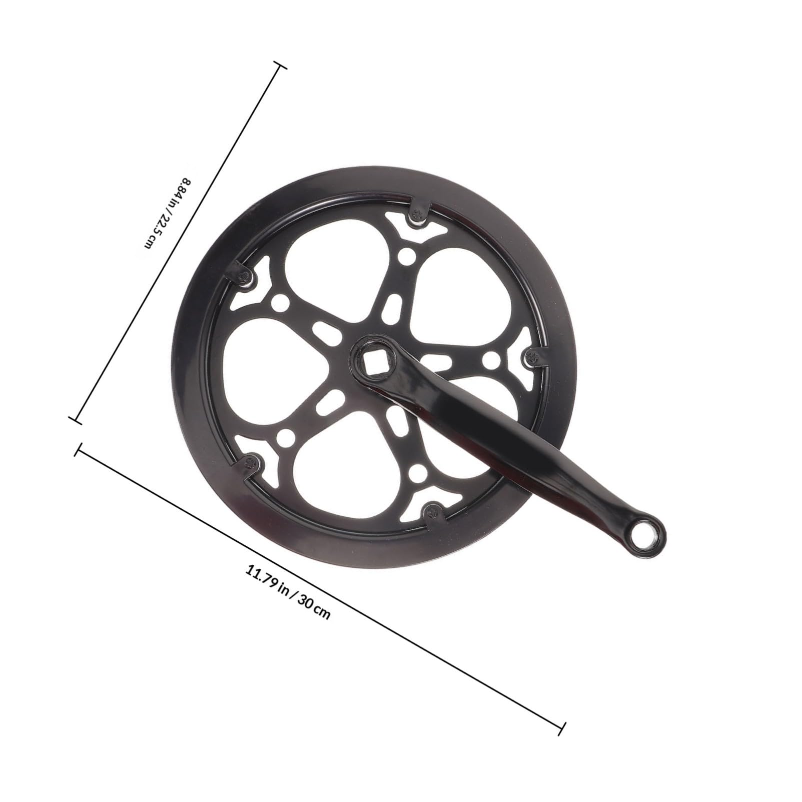 Guarnitura per Mountain Bike e Bici da Pista, Manovella Cava Rimovibile 170 MM Corona Singola da 52 Denti in Metallo, Accessori di Ricambio per Ciclismo Bullone Catena