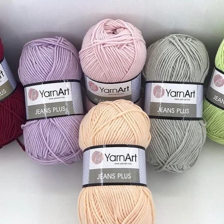 Miniatura 5 de Yarn Art Jeans Plus - Ovillo de lana, 55% algodón, 45% poliacrílico, 100 g (3,5 oz), 524.9 ft (174 yardas), peso del hilo 4 peinado-aran (28)