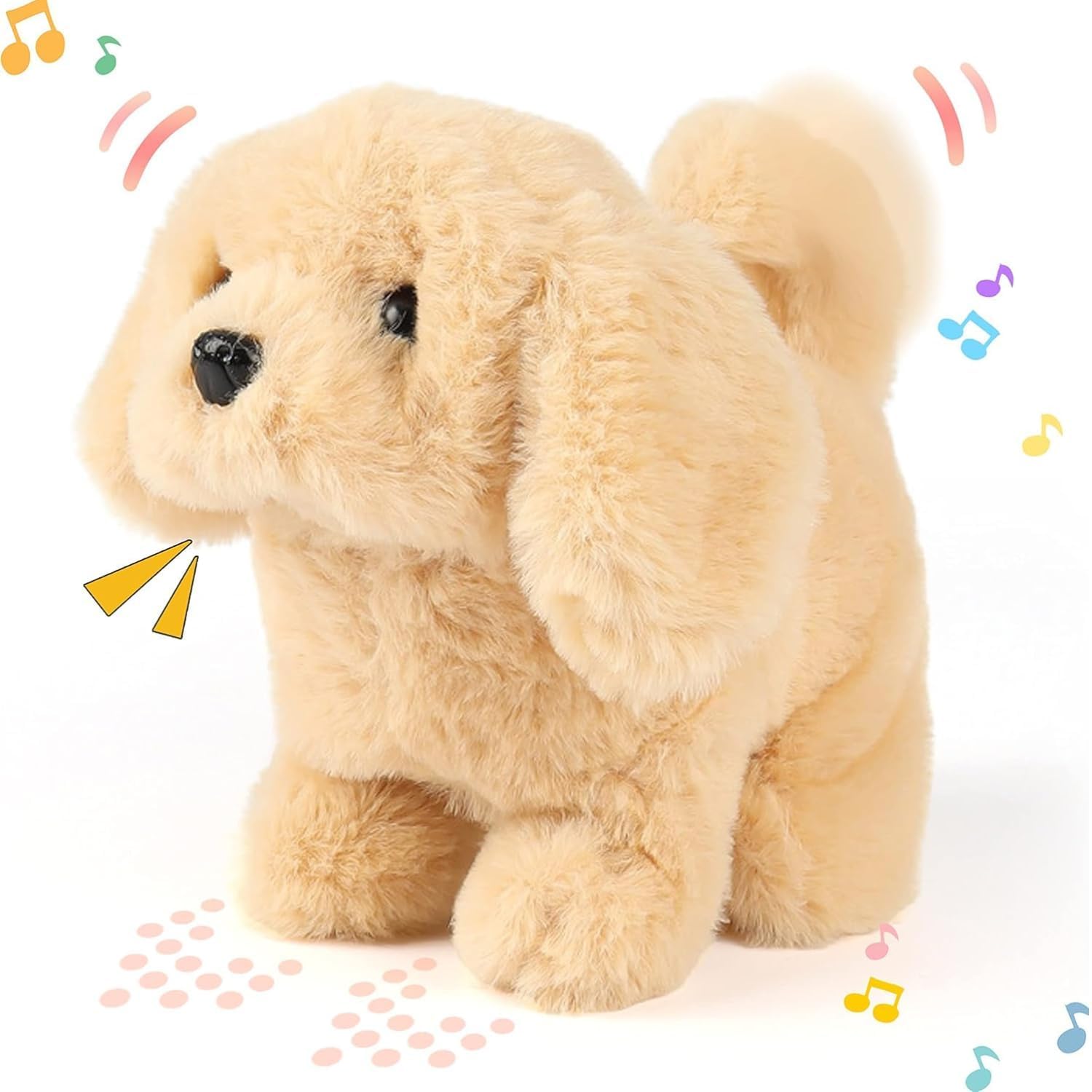 Jumping Dog Wiggling Tails, Walking Dog Toy with Sounds, Twitching Mouth and Nose, Educational Interactive Dog Toy for Baby Kids Children- (Multi Dog)-picture-23