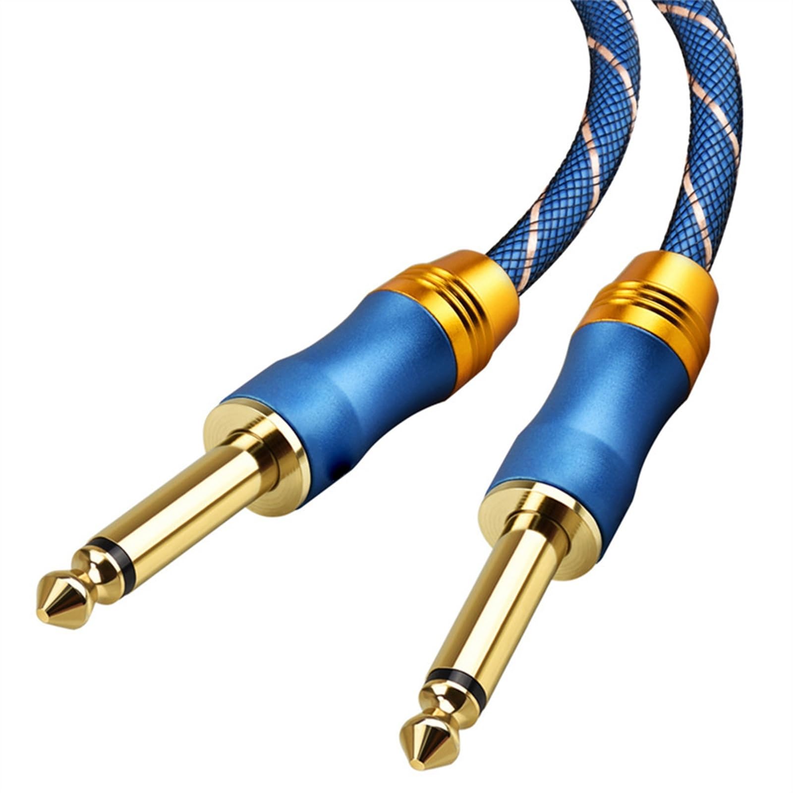 kabel audio do gitary Kabel Gitarowy 6.35mm 1/4 Kabel Audio 6.35mm TS Męski Na Męski Przewód Gitarowy Do Elektrycznej Gitary Basowej Klawiatura (Color : 3m)