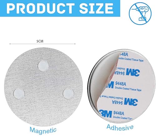 Miniatura 3 de Detector de humo magnético Almohadillas adhesivas magnéticas Almohadillas adhesivas magnéticas 3 piezas de alarma de humo magnética Montaje de