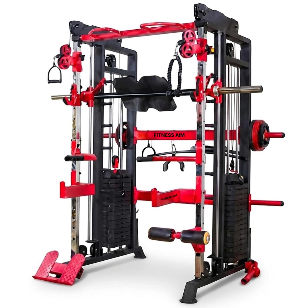 Multi Functional Trainer and Smith Machine – Heavy-Duty Commercial-Grade Home Gym System with Dual Cable Pulley Crossover, Squat Rack, Pull-Up Bar, and Weight Stack for Full BodyTraining-image-16