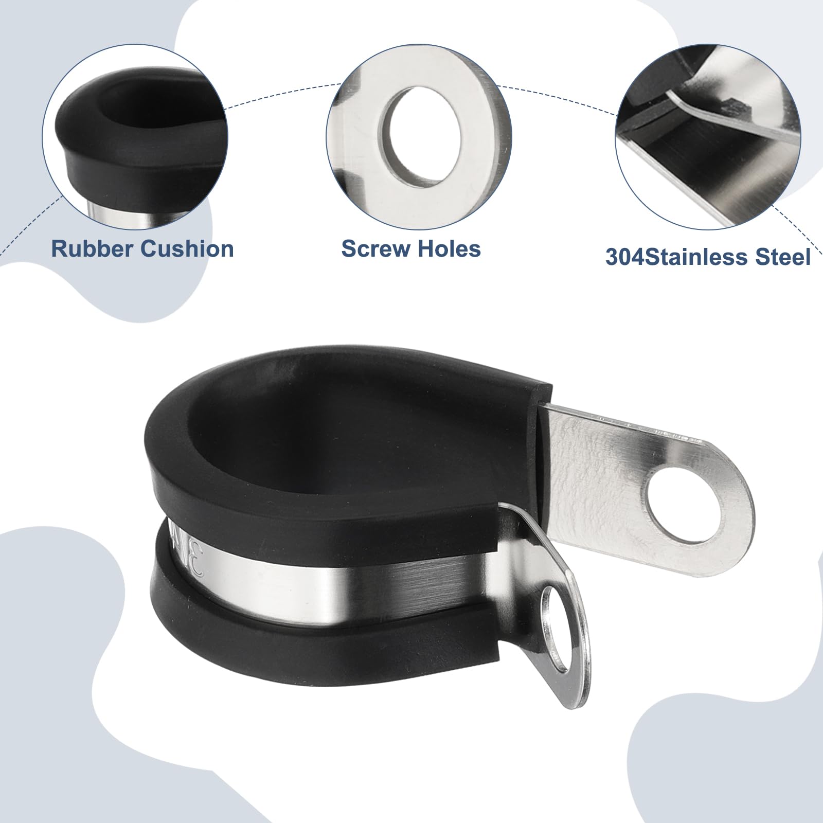 PATIKIL 3/4 Inch Cable Clamps - Image 3