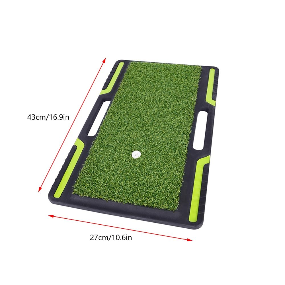 Tapete de práctica verde para golf con base de goma y césped artificial para uso en interiores y exteriores