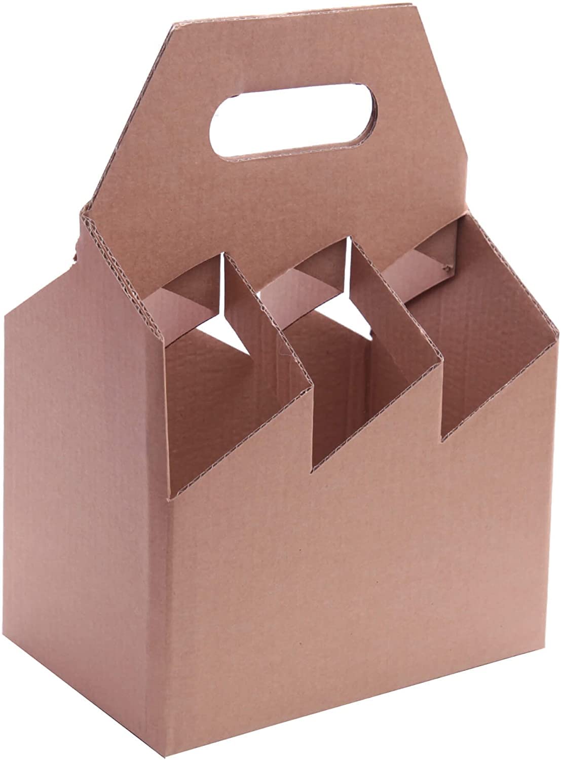 Brown 6 Bottle Carrier Bag for Ale Cider Beer Larger Soft Drinks Cans Craft Beer Brewery Gift Box Package