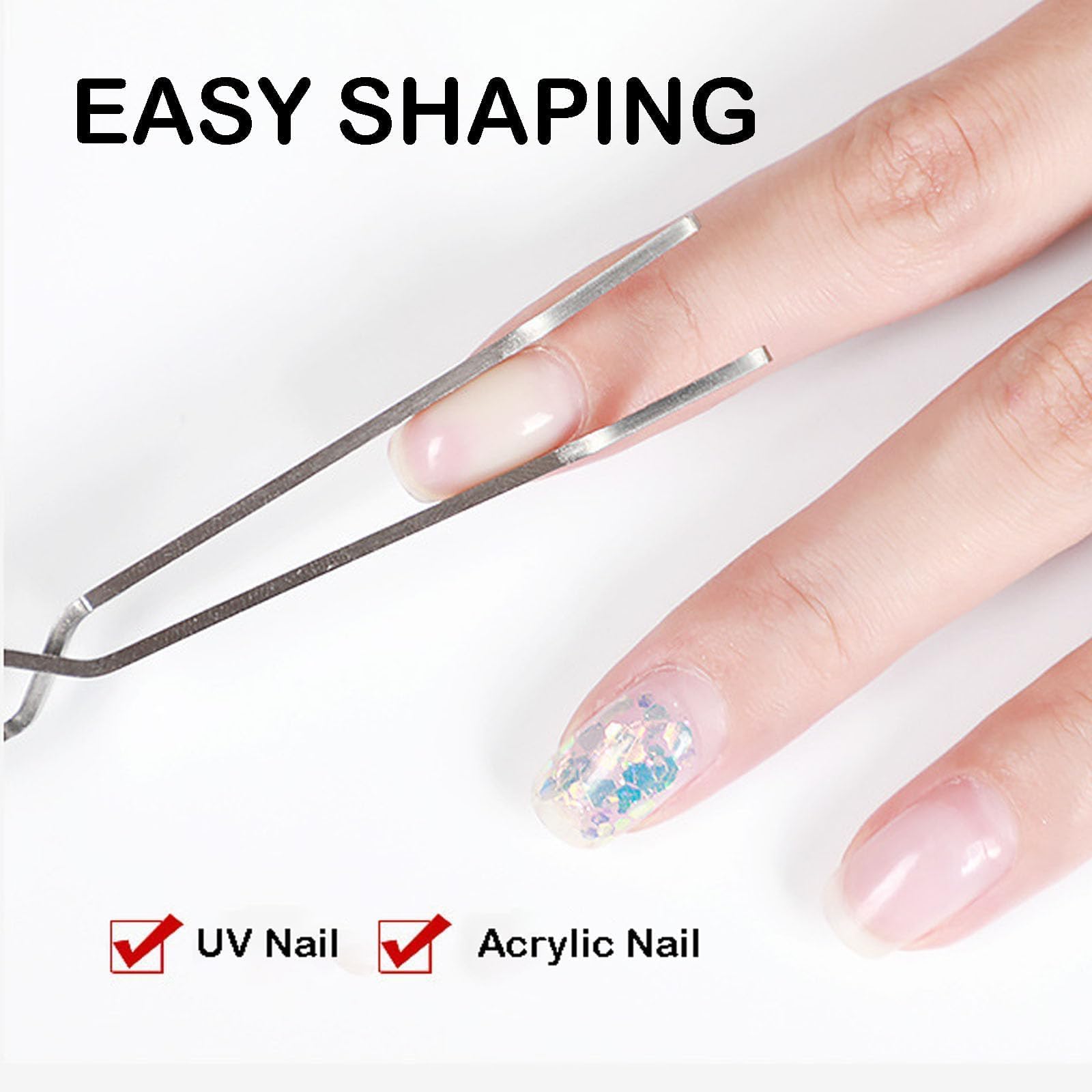 GVSS 2 Pièces Pince a Pincher pour Ongle 118mm et 145mm, Pince a Ongle,Pince a Pincher,Pince à Pincher ongles,Pince Ongle,Pince Nail Art,Pince Extension Ongle en Acier Inoxydable