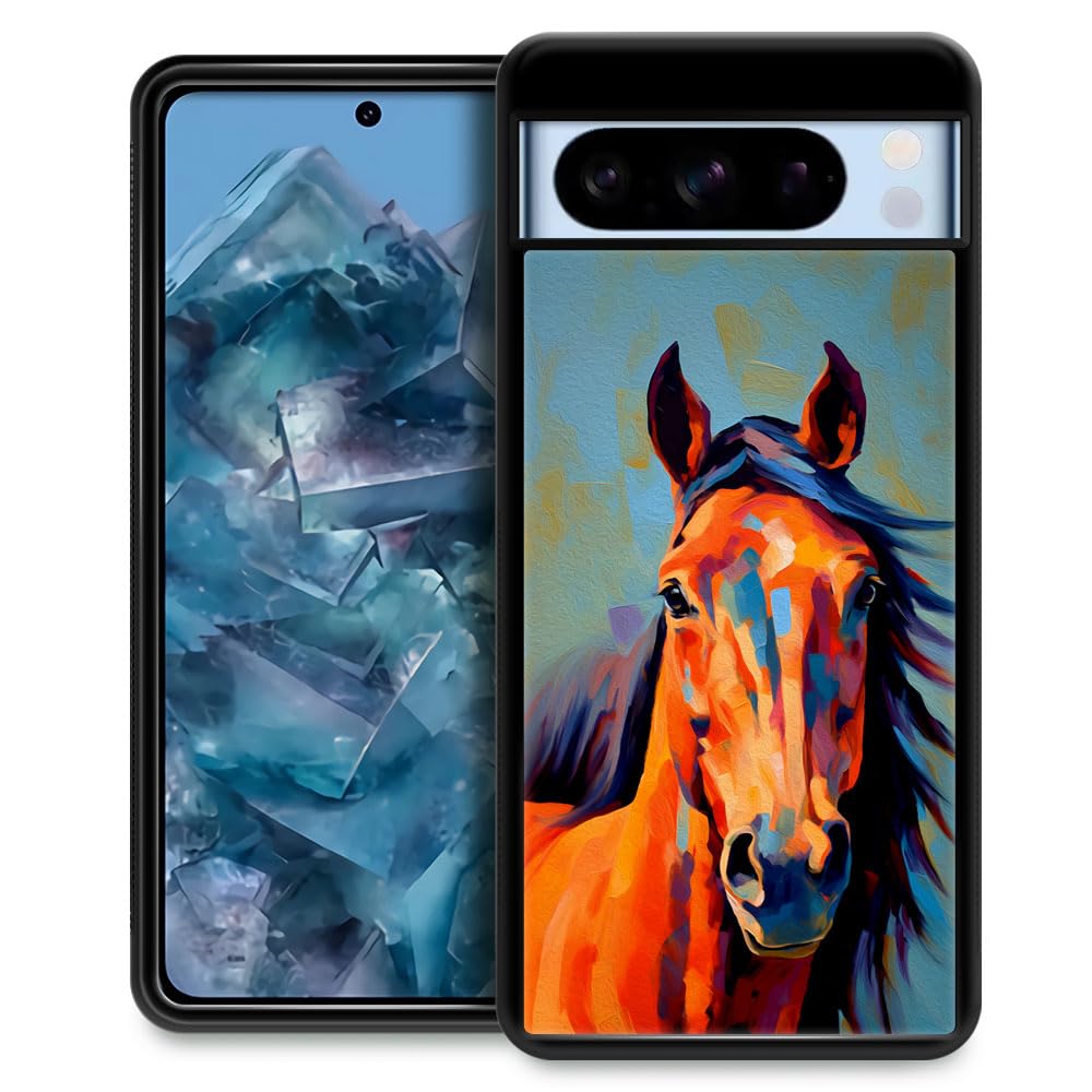 Coque Google Pixel 8 Pro CARLOCA cheval coloré antichoc - 8