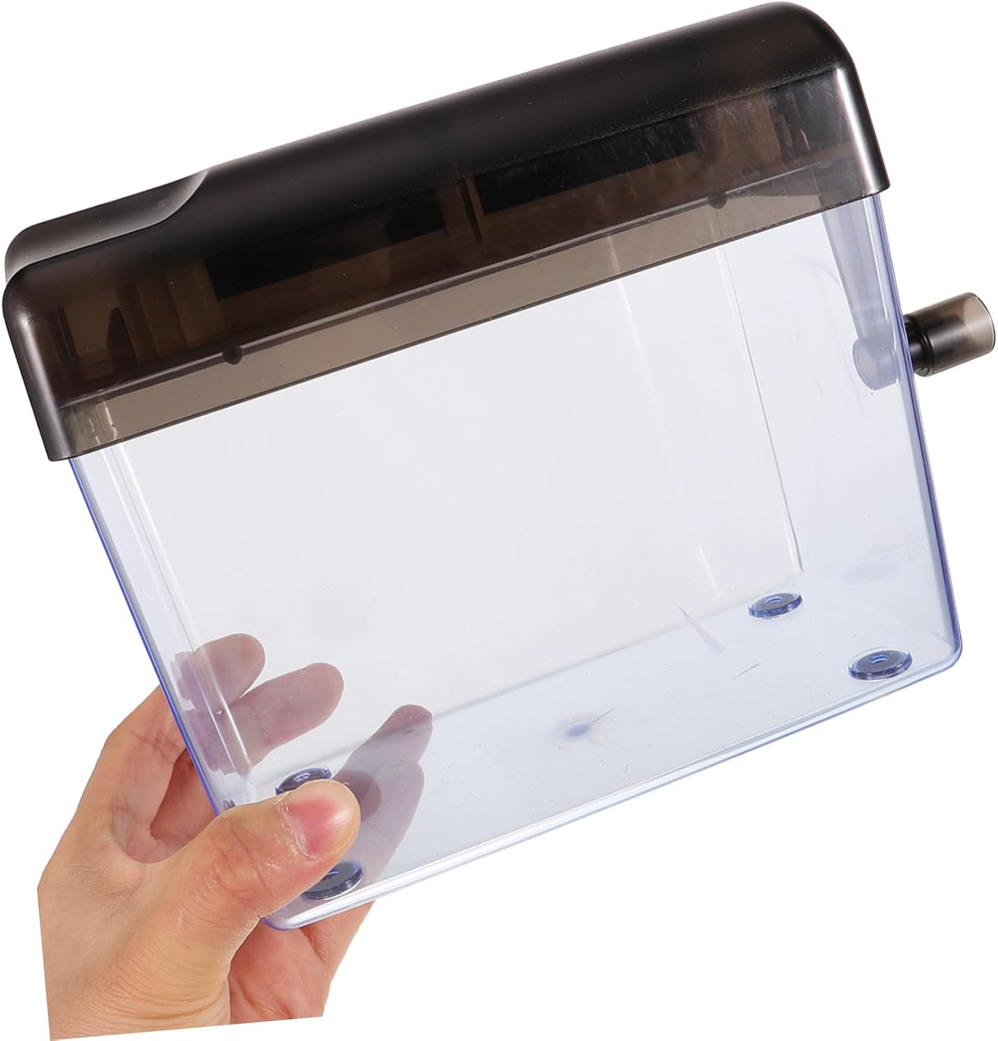 Manual Paper Shredder Hand Crank Desktop Small Shredder Portable Office Document Cutter for Home and School Use Gray