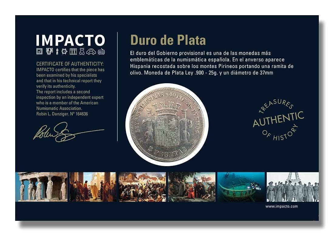 IMPACTO COLECCIONABLES Monedas Españolas - 5 Pesetas de la República (1870). Los Duros de Plata