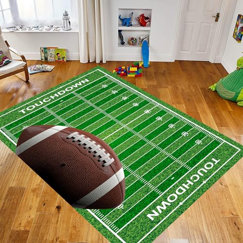 Tapete deportivo de fútbol 5'x7' para dormitorio y sala miniatura 6