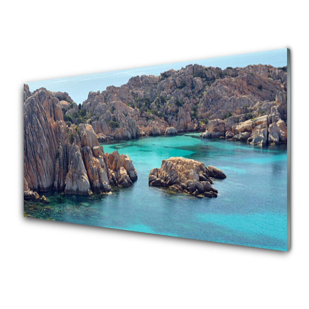 Décoration déco design tableau mural paysage golfe en verre trempé Tulup 100x50