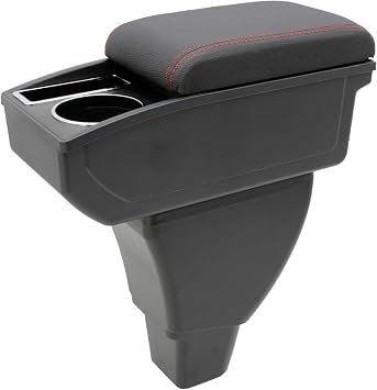 YJYWZH Armrest Box for Toyota Scion xB 2004-2006 Accessories, Red Thread | Car Center Console Box, Double Layer Storage Space, with Cup Holder & Phone Holder, Easy Installation, Elbow Support