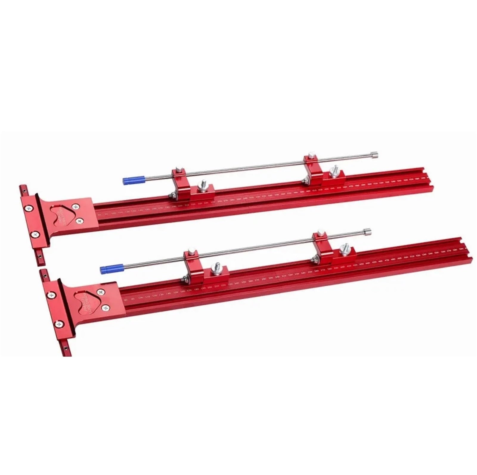 Khfgdhg One Color Repeat-Cutting Parallel Rail Guide System Circular Saw Tracks - Aluminum Alloy Track Saw Rail Angle Clamp