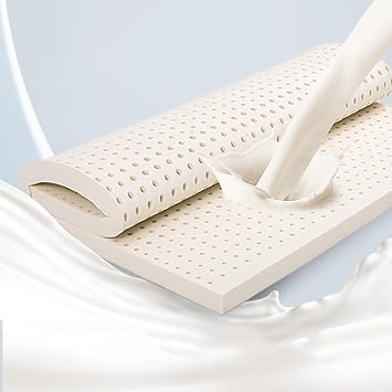 Natural Latex Mattress Topper 4735inch, Organic Soft 1 Inch Latex Mattresses, Breathable and Comfortable, Durable Design Not Easy to Collapse