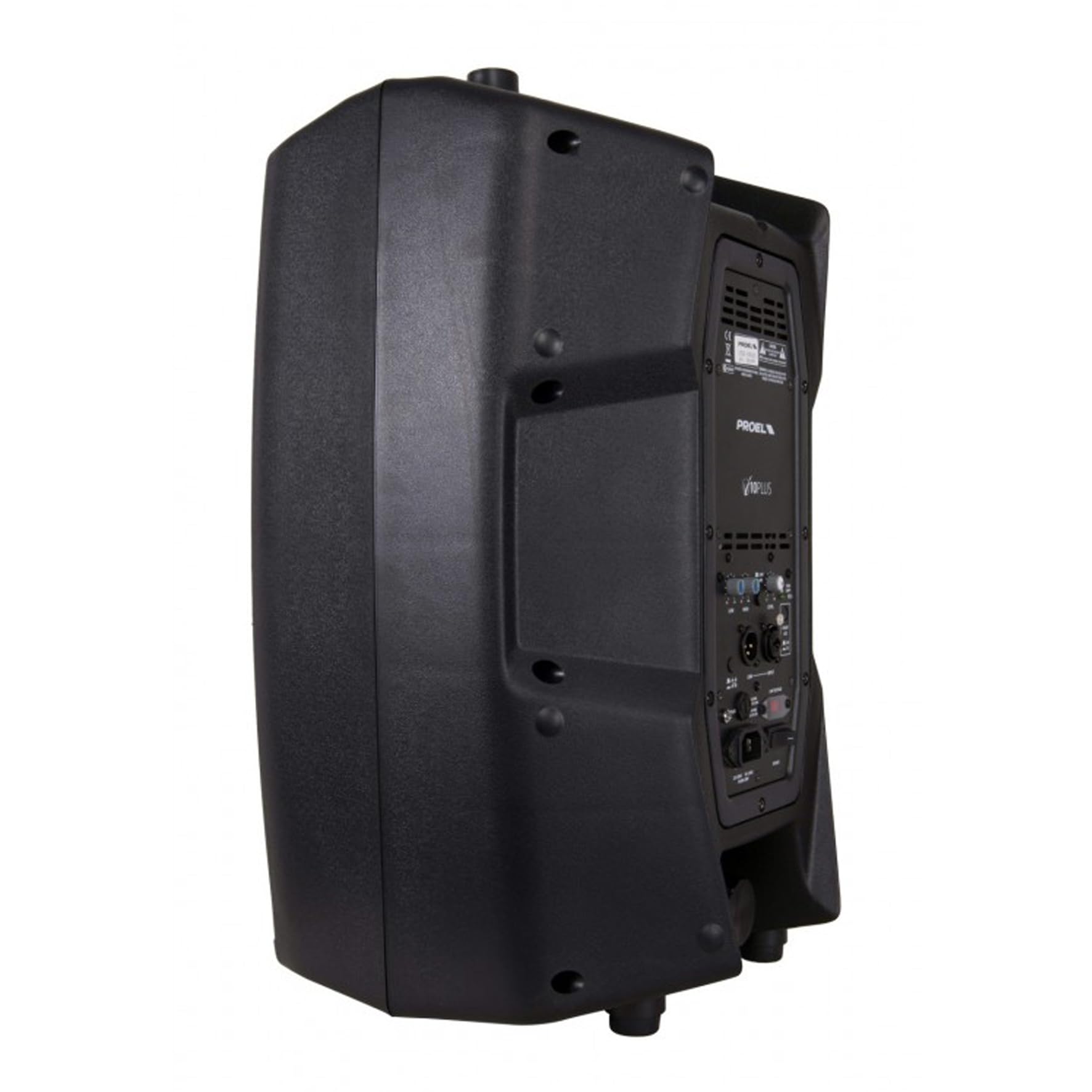 PROEL V12PLUS - Cassa monitor audio diffusore bi-amplificato a 2 vie con cono da 12" e potenza di picco di 600W, Nero