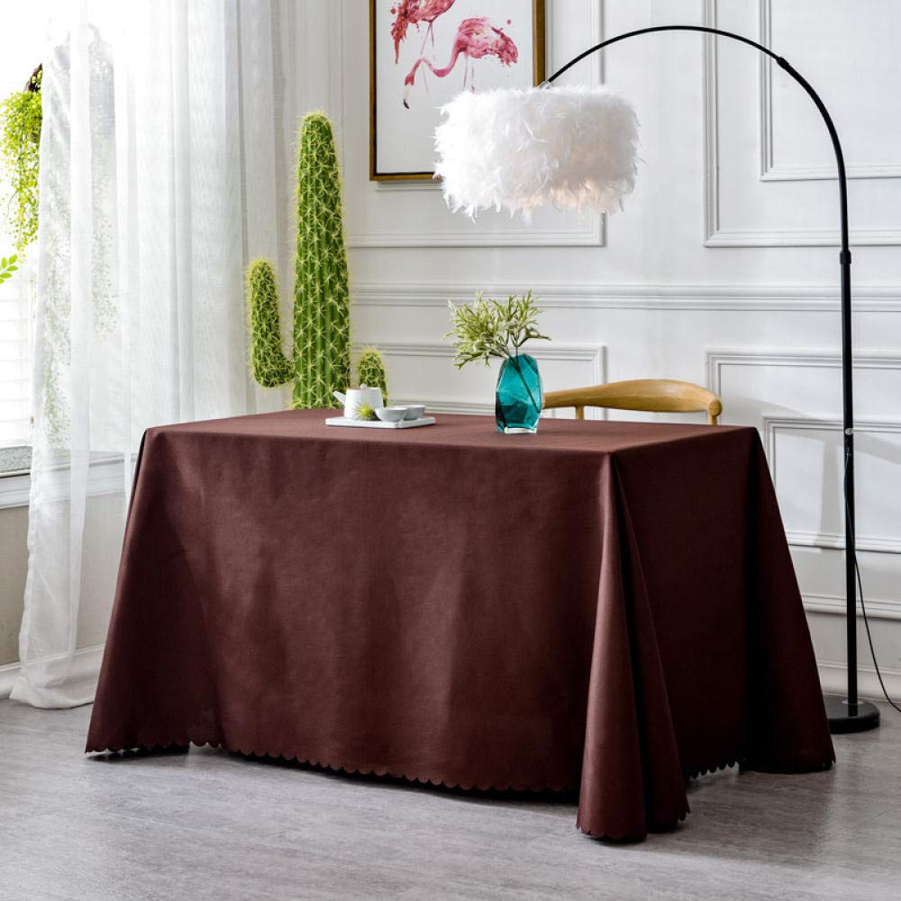 Tovaglia Rettangolare Tovaglie Morbide e Spesse Tovaglie per Feste Di Nozze Ristorante Buffet Feste Marrone 220 X 320 cm