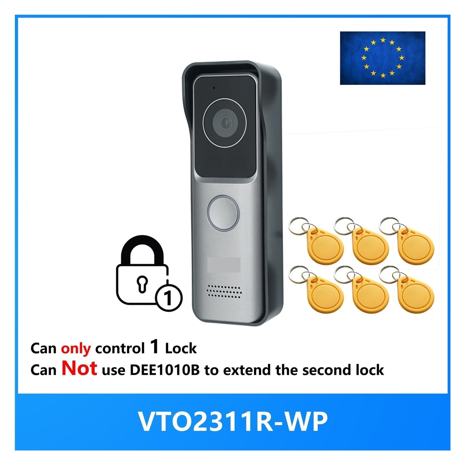 Sonnette Wi-FI Multilingue for Villa, Interphone Vidéo, Interphone IP, Cloud P2P, Station De Porte