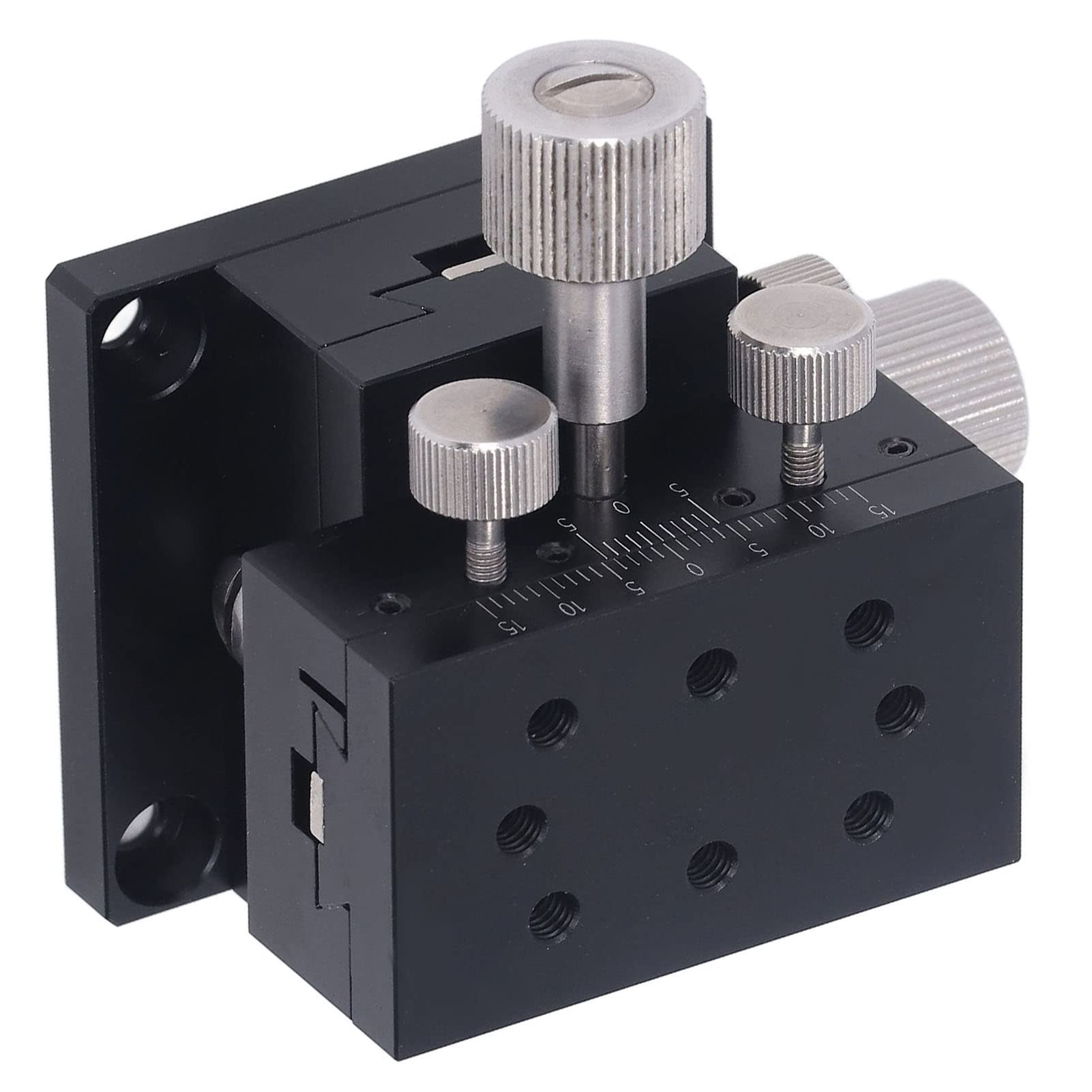 FTVOGUE Etapa Lineal XY Mesa Deslizante Precisa Manual Etapa Lineal de Aleación de Aluminio 50x30 Mm 2x1,2 Pulgadas con Escala para Microscopio Equipo de Medición de Instrumentos ópticos (50X30mm)