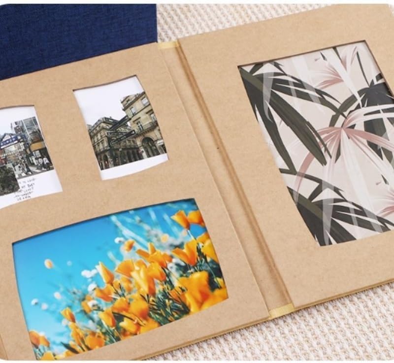 Linen Folding Memorial Album Photo Growth Self Adhesive