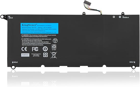 90V7W Battery for Dell XPS 13 9343 9350 Ultrabook 56Wh 7.6V | 090V7W JHXPY JD25G 5K9CP DIN02 RWT1R 0DRRP for Dell XPS 139343 9350 13D-9343 Ultrabook