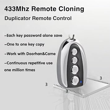 433Mhz Wireless Clone Remote Control Switch,3PCS Extender Kit Universal Duplicator,Copy Cloning Universal Key Fob Remote Control for Electric Garage Gate Door Control Opener Replacement