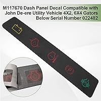 Vista 2 de M117670 - Calcomanía para panel de salpicadero, etiqueta indicadora de panel de instrumentos compatible con vehículos utilitarios John De-ere 4X2