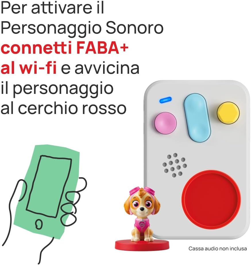 FABA Sound Character - PAW Patrol The Squad of Puppies: Skye - Stories and Sound Fairy Tales, Boys and Girls 3-5 Years, Italian Version