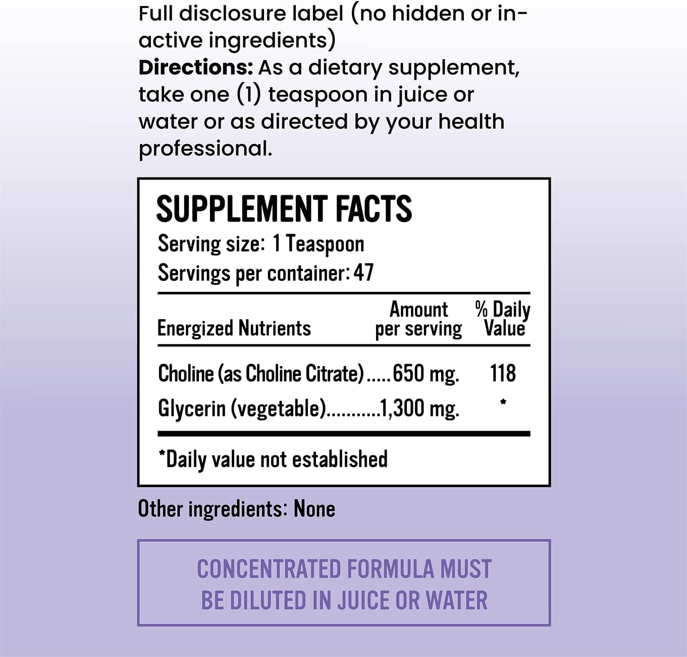 Essential Choline Citrate - Liquid Choline Supplements for Brain, Memory, Focus - 650Mg Choline Supplement - Bioavailable Alkalinizing Liquid Choline Enhances Magnesium Supplementation - Image 2