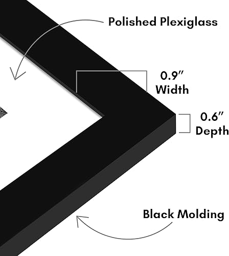 Miniatura 5 de Americanflat Portarretratos de 9 x 12 pulgadas, color caoba, juego de 5 portarretratos de 6 x 8 pulgadas con paspartú o marco de 9 x 12 pulgadas sin