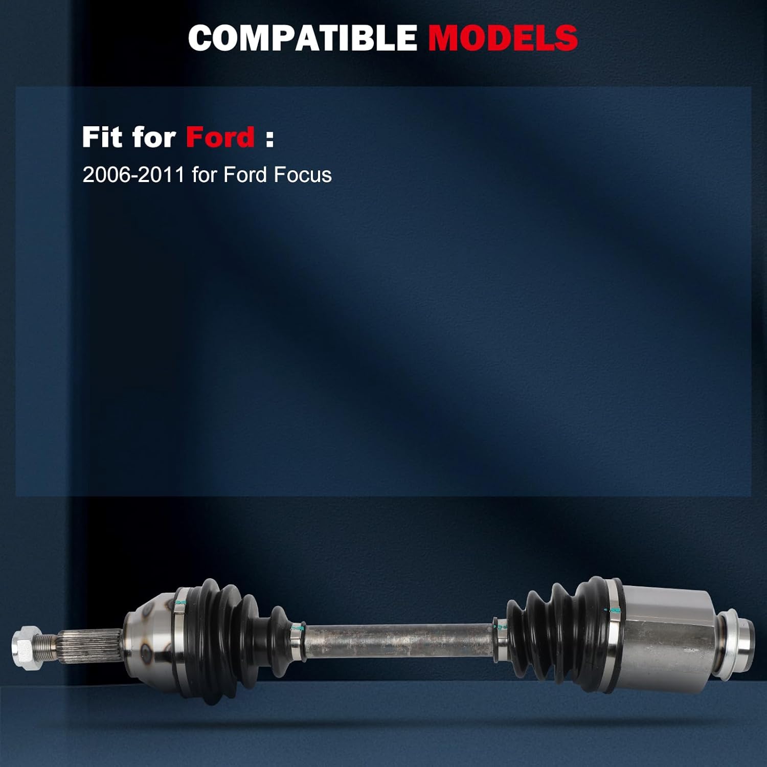 cciyu 66-2195 CV Axle Shaft Assembly Fit 2006-2011 for Ford Focus 2.0L,2006-2007 for Ford Focus 2.3L,2010-2011 for Ford Focus 2.5L Front Right Passenger Side FWD