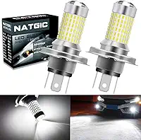 Lâmpadas LED H4 HB2 9003 Super Brilhantes 3000LM 3014SMD 144-EX Chipsets com Lente Projetor para Faróis de Neblina, Lâmpadas de Direção Automotiva, Luzes Diurnas, Xenon Branco (pacote com 2)