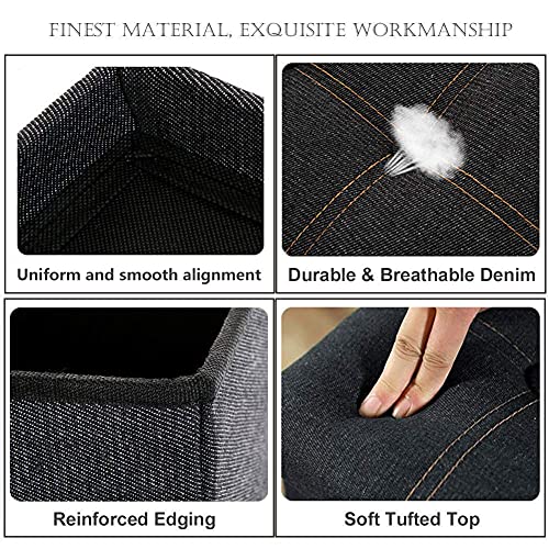 Siège rembourré et pouf de rangement robuste charge max 100 kg - 4