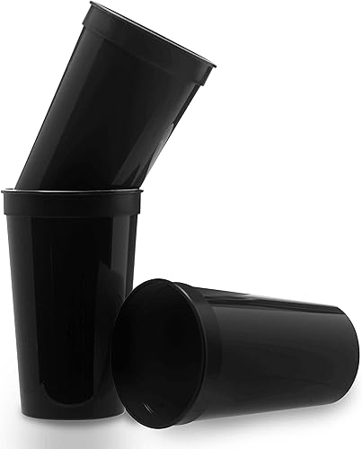 Miniatura 20 de DISCOUNT PROMOS Vasos de plástico personalizados para estadios, 22 onzas, juego de 10, paquete personalizado a granel, perfecto para cumpleaños