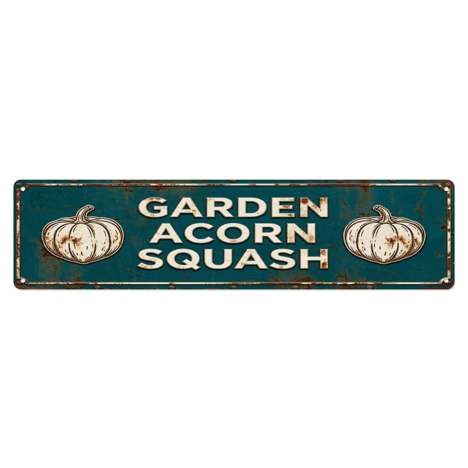 GARDEN ACORN SQUASH Vintage Squash Rustic Farmhouse Metal Tin Sign