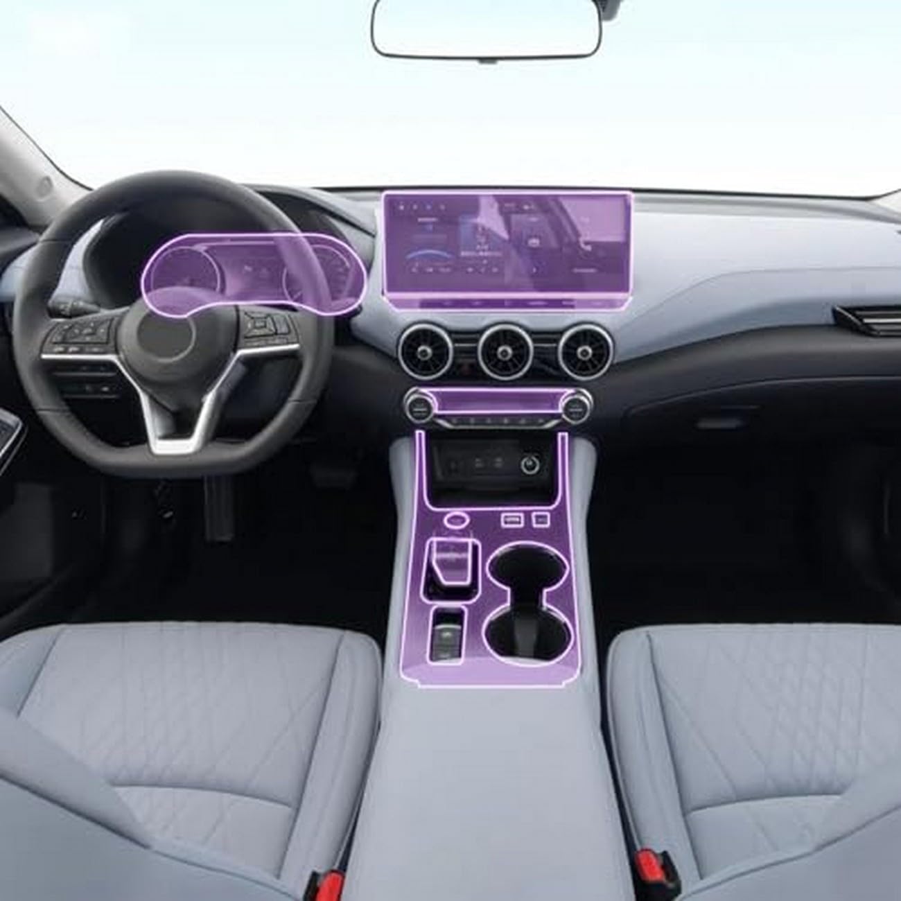 Wnętrze samochodu konsola środkowa przezroczysta folia ochronna TPU odporna na zarysowania folia PPF, do Nissan Bluebird SYLPHY E- Power 2021-2024