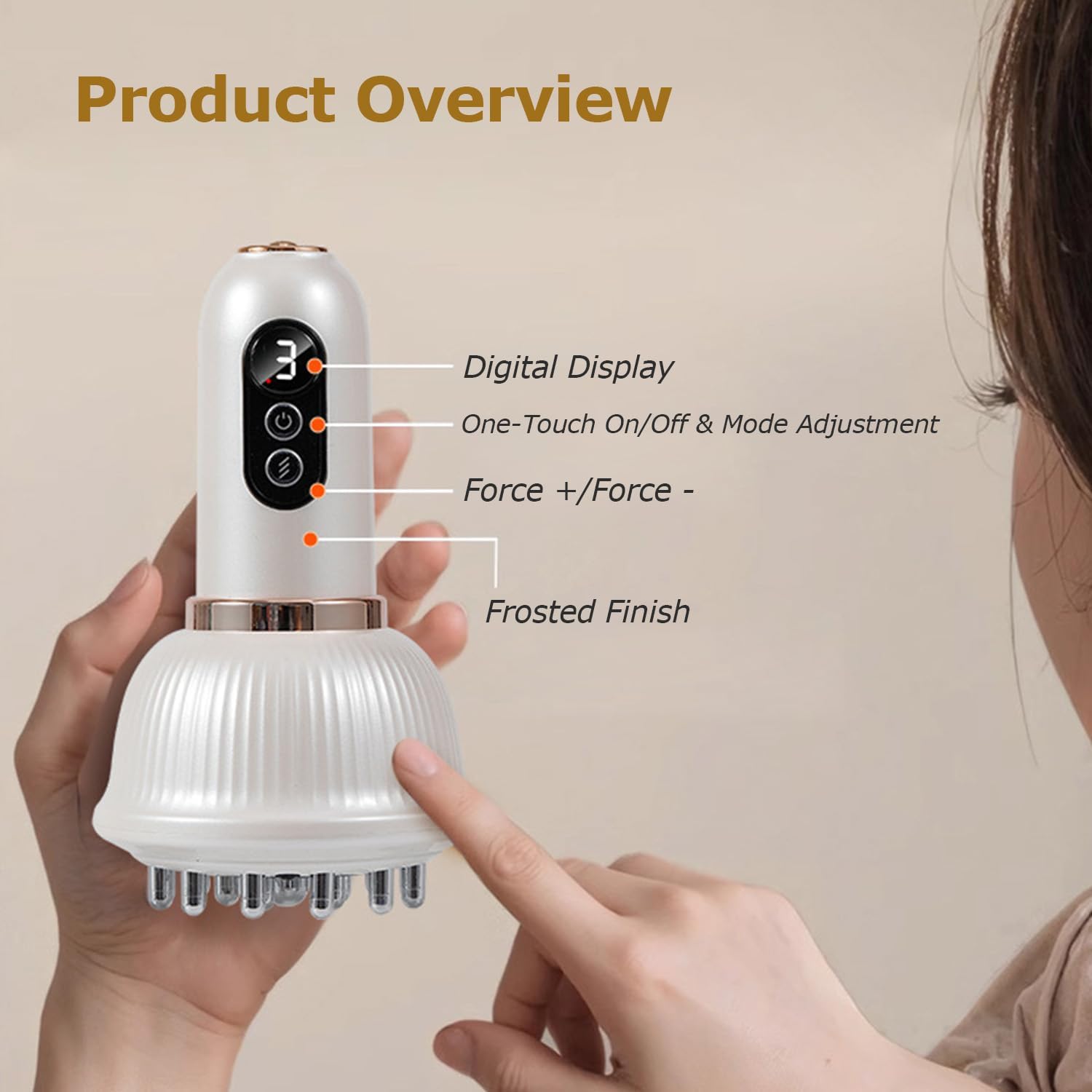 Lymphatic Drainage Massager, Cellulite Massage Tool Body Sculpting Machine for Legs Arms Belly Helps Reduce Stretch Marks & Cellulite (White, M)