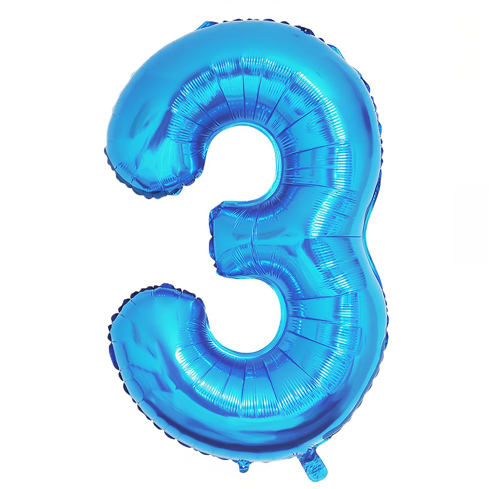 Foil Globo Número 5 Azul 40" (101cm), Inflable Helio o aire, Gigante Numeros 0-9, 10-19, 20-29, 30-100, Grande Globos Decoración para La Boda Aniversario y Cumpleaños Fiestas — view 394