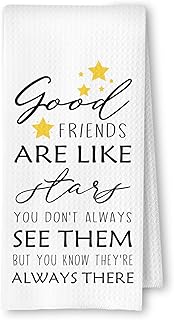Good Friends are Like Stars Gifts Kitchen Towels, Friends Gifts Dish Tea Towels for Kitchen Decor, Friendship Gifts for Women Hand Towels for Bathroom, Best Friend Bestie BFF Gifts, 16x24in