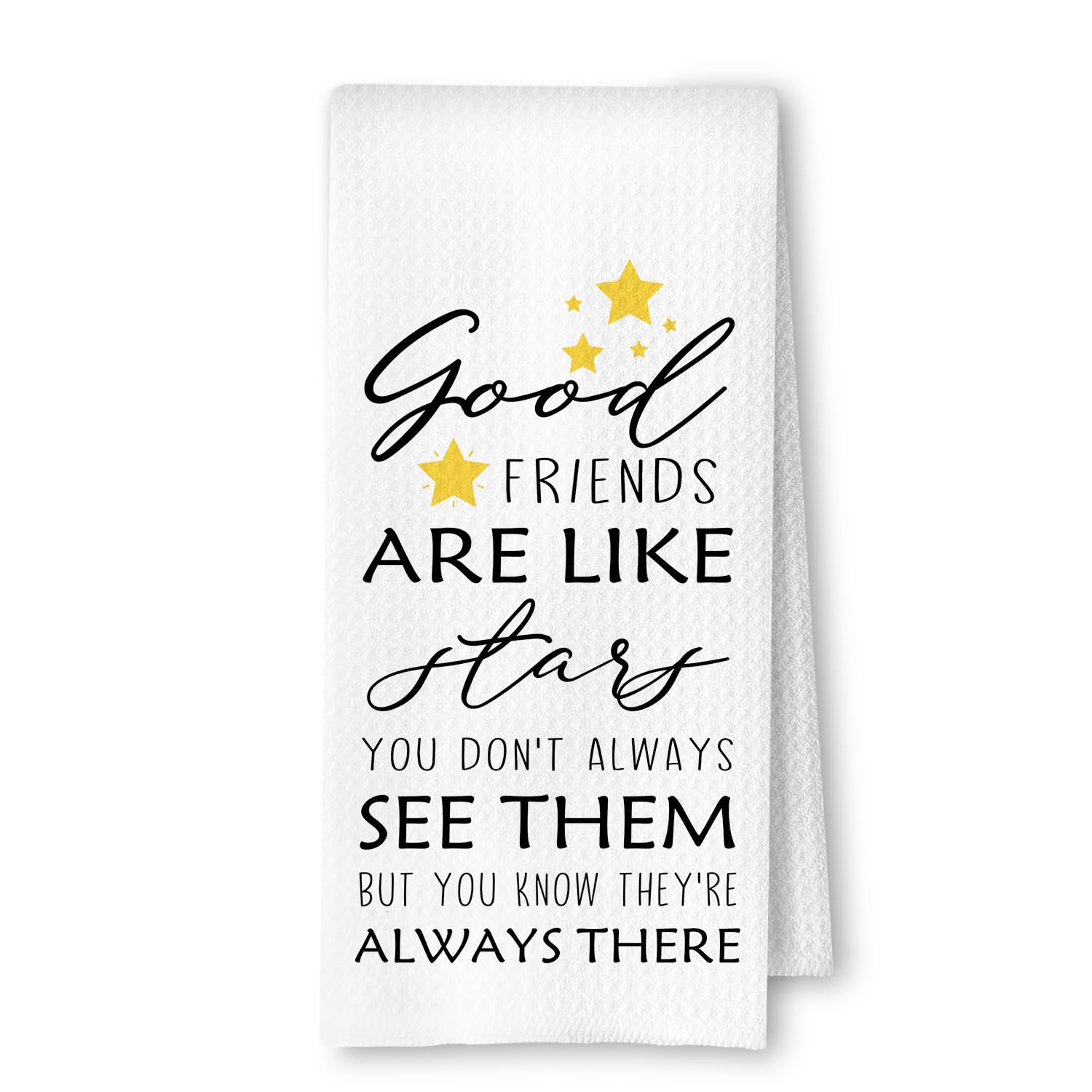 ArtisaEura Good Friends are Like Stars Gifts Kitchen Towels, Friends Gifts Dish Tea Towels for Kitchen Decor, Friendship Gifts for Women Hand Towels
