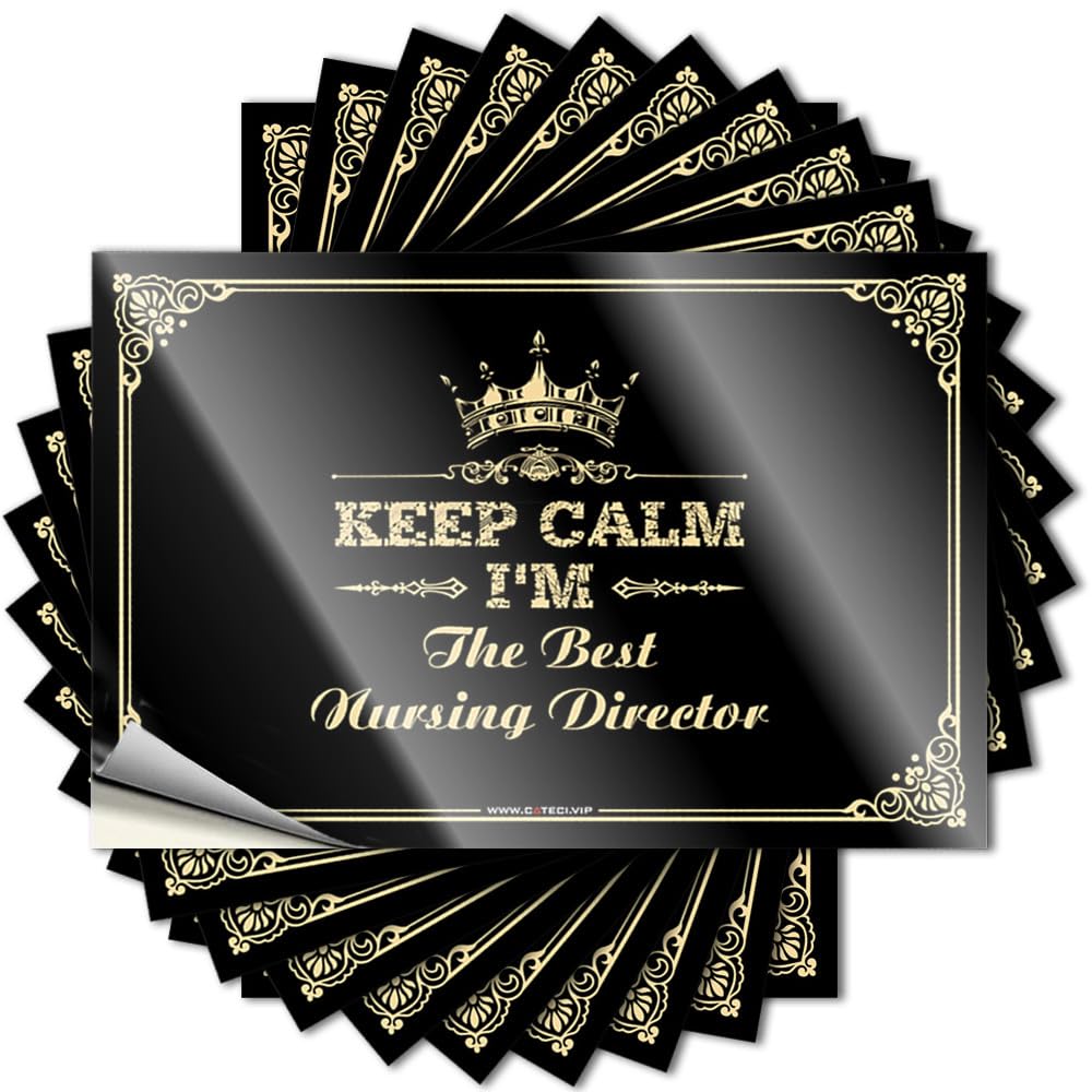 Keep Calm I'm The Best Nursing Director Tattoo Modern Self Adhesive | Encouragement Wall Vinyl Sticker Pack for Winter(12X18CM)