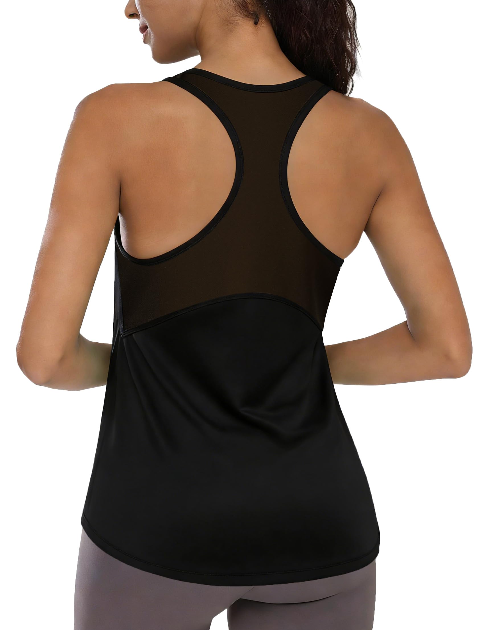 Camiseta Tirantes Mujer Deportiva Cuello Redondo Sin Mangas Ligera y Transpirable Racerback Yoga Tops para Gimnasio Correr S-XXL