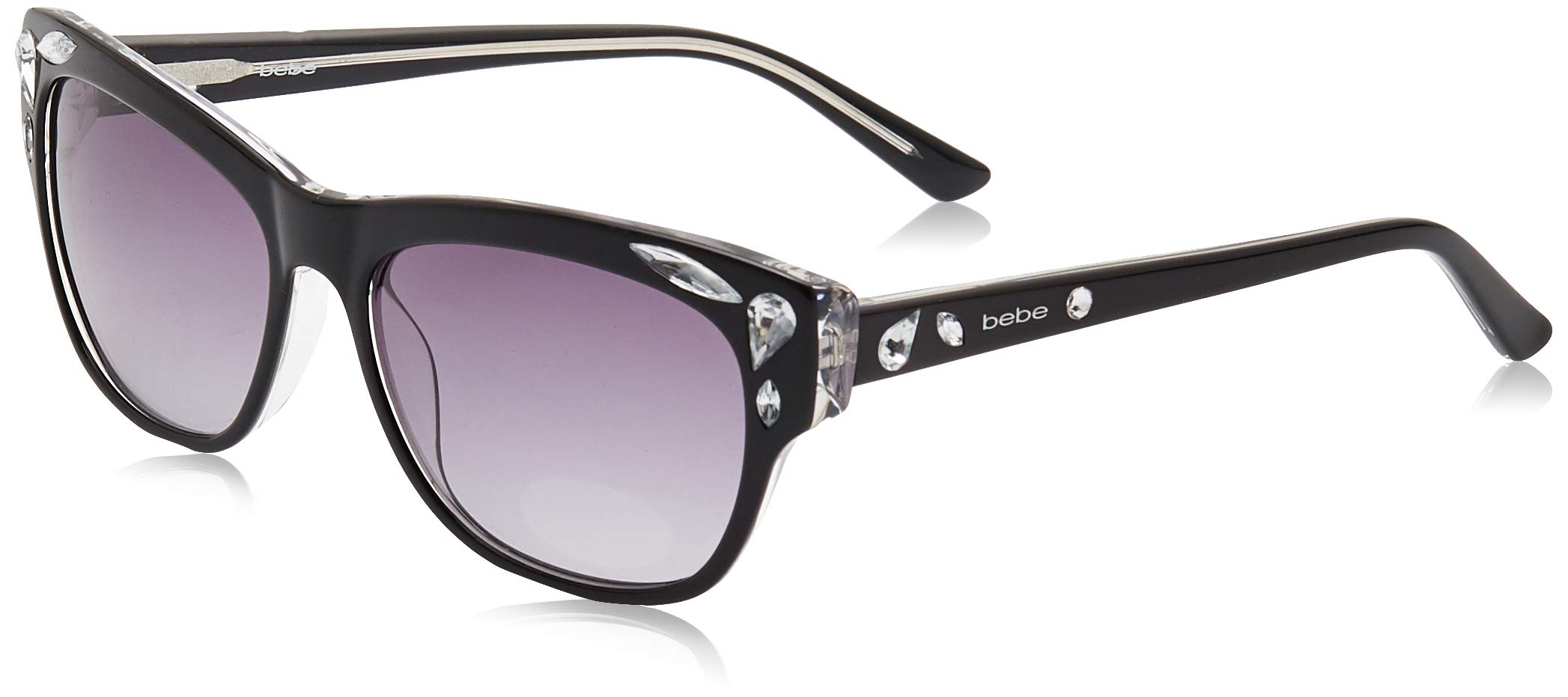 BEBE Sunglasses BB7163 001 Jet 55MM