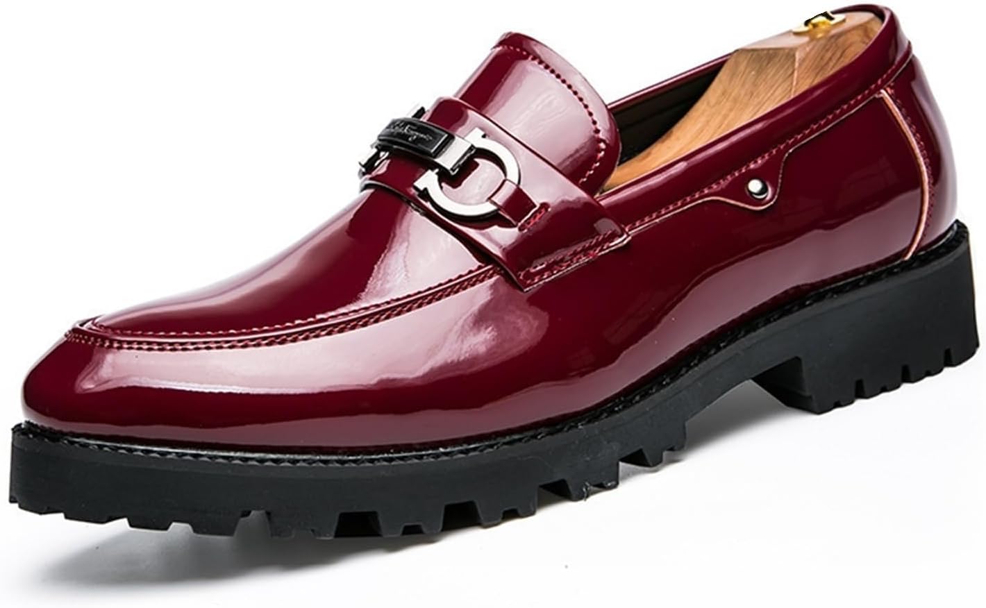 Dress Shoes for Men Men's Patent Leather Formal Shoes Classic Loafers for Parties, Weddings Dress Occasions