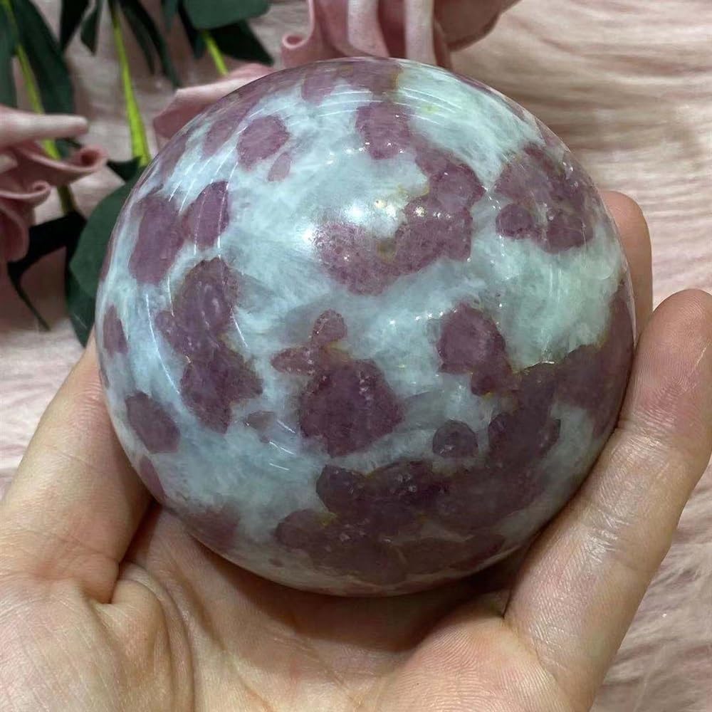 KCDFDVJFBM Tourmaline Crystal Quartz Sphere gem Room Decoration Home furnishings Ornaments (Size : 70-80mm)