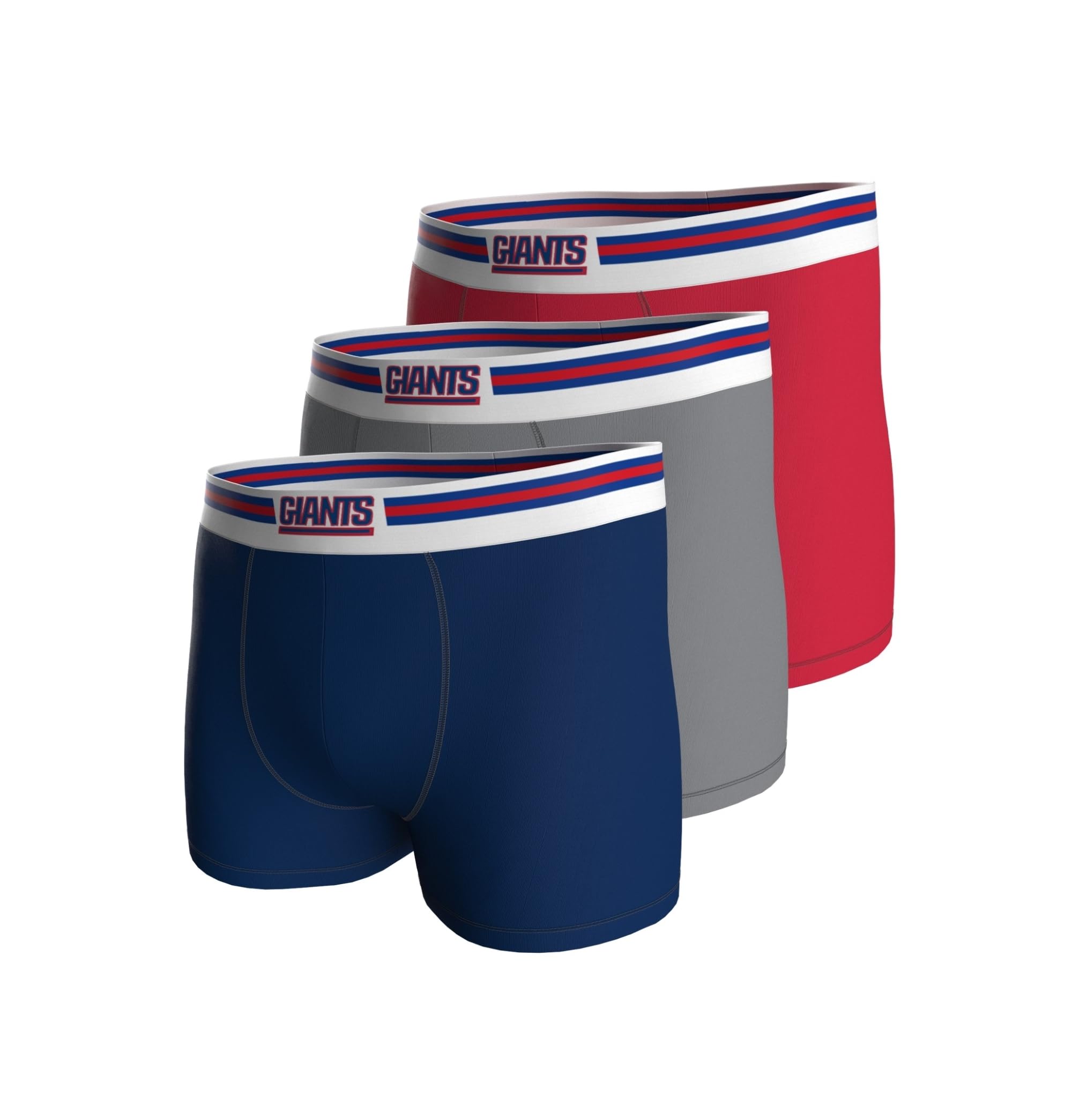 New York Giants 3pk Boxers - BLU/MGR/RED - XL