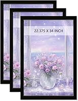Vista 13 de THREELOVE Marco negro de 16 x 16 pulgadas, para fotos de 12 x 12 pulgadas con paspartú o 16 x 16 pulgadas sin paspartú, marco de fotos para montaje