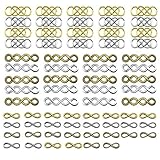 La forma de los enlaces de aleación se parece a los símbolos matemáticos, símbolo infinito cuando está de lado. Y luce como la figura 8 cuando está en los extremos. También puede ser tu símbolo de la suerte.