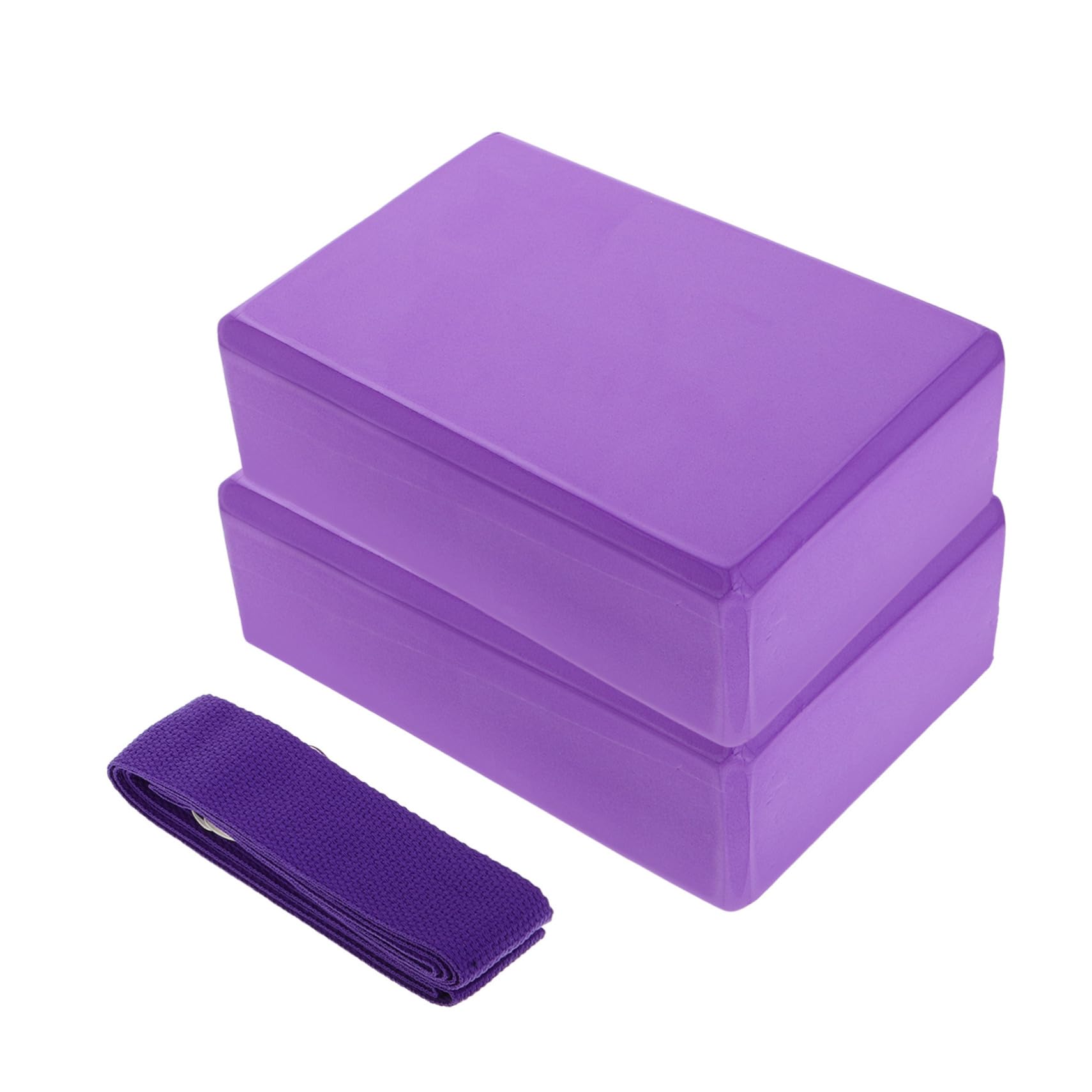 HEMOTON 3pezzi Blocco Yoga in Schiuma Cinghia Per Estensione Yoga Attrezzatura Per Pilates Supporto Per Flessibilità e Stretching