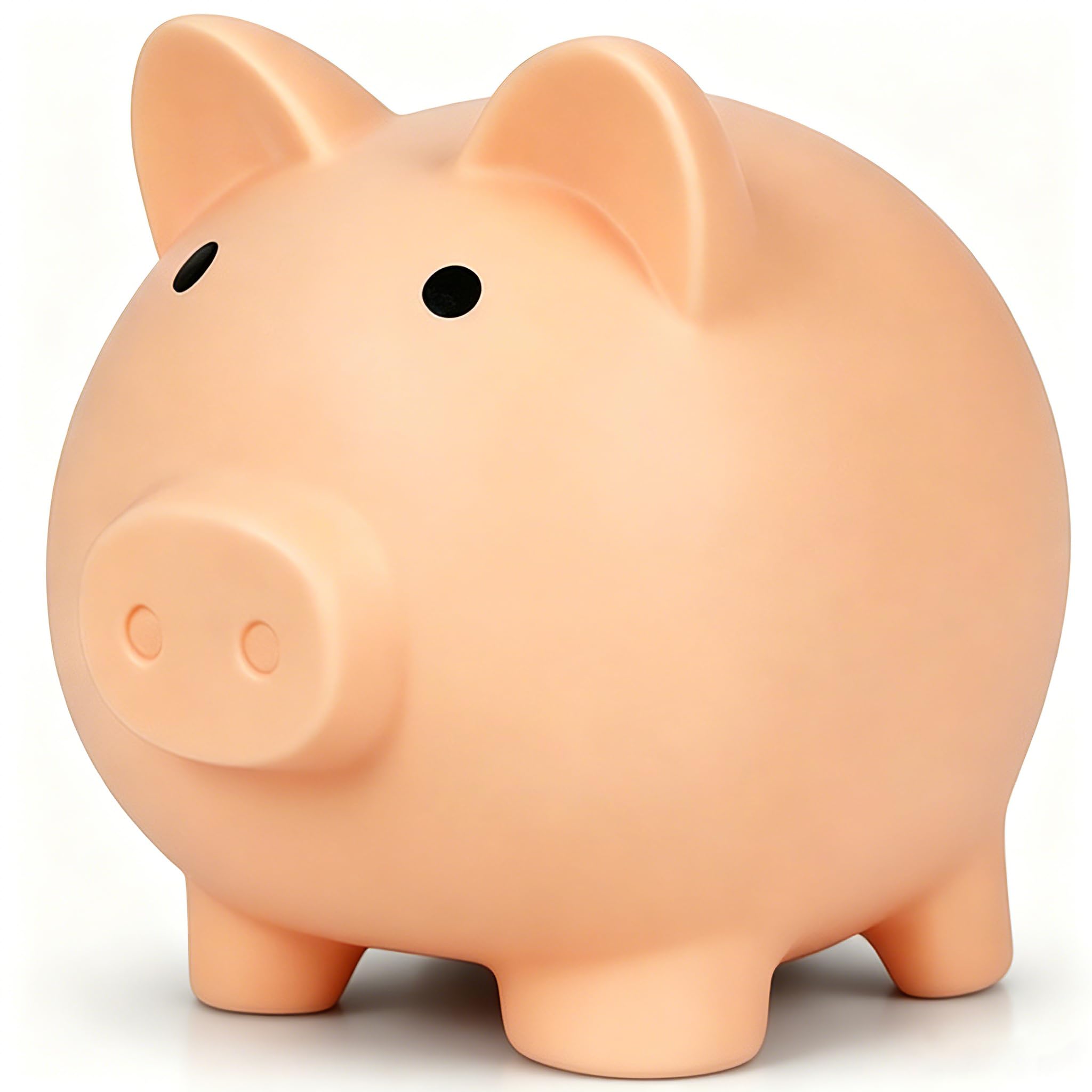 H&W Piggy Bank, Plastic Coin Bank, Unbreakable Money Banks, Cute Piggy Banks, First Money Box, Best Birthday Gifts Home Decoration（Flesh Color）